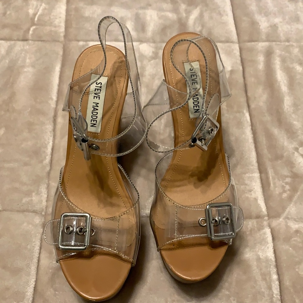 Steve Madden Clear Wedges